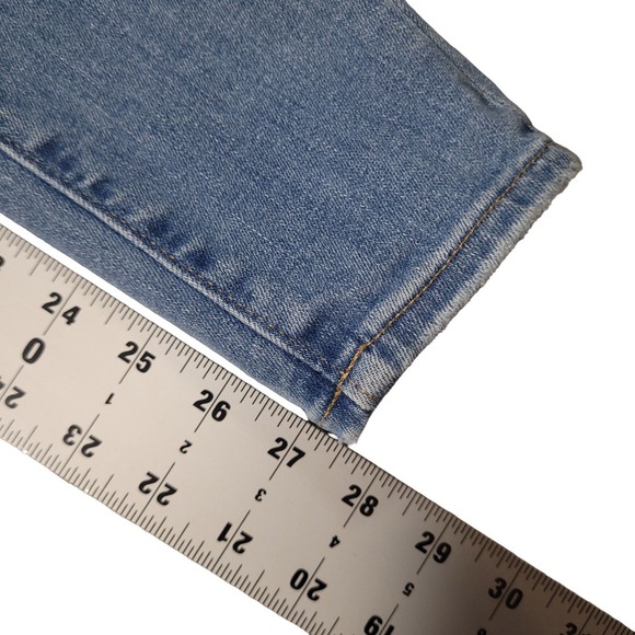 Lucky Brand Ava Jeans Womens 2/26R Blue Denim Mid Rise Skinny Button Fly Retro - Picture 3 of 14